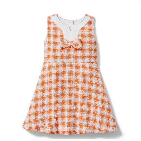 Janie and Jack orange plaid matching jacket and dress - Picture 2 of 8